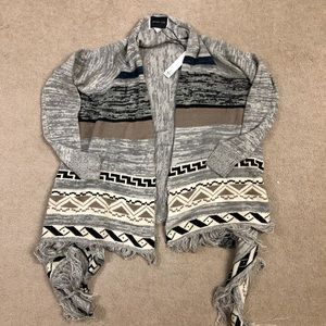 Sweater Duster Cardigan Another Story Fringe
